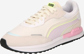 PUMA Platform trainers 'City Rider' in Pink: front