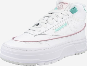 Sneaker alta 'Club C Geo' di Reebok in bianco: frontale