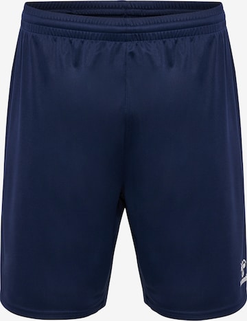 Hummel Regular Workout Pants in Blue: front