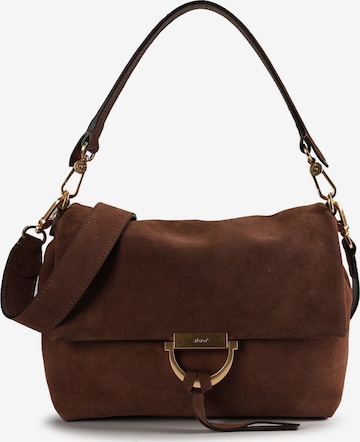 ABRO Schultertasche 'Temi' in Braun: Vorderseite