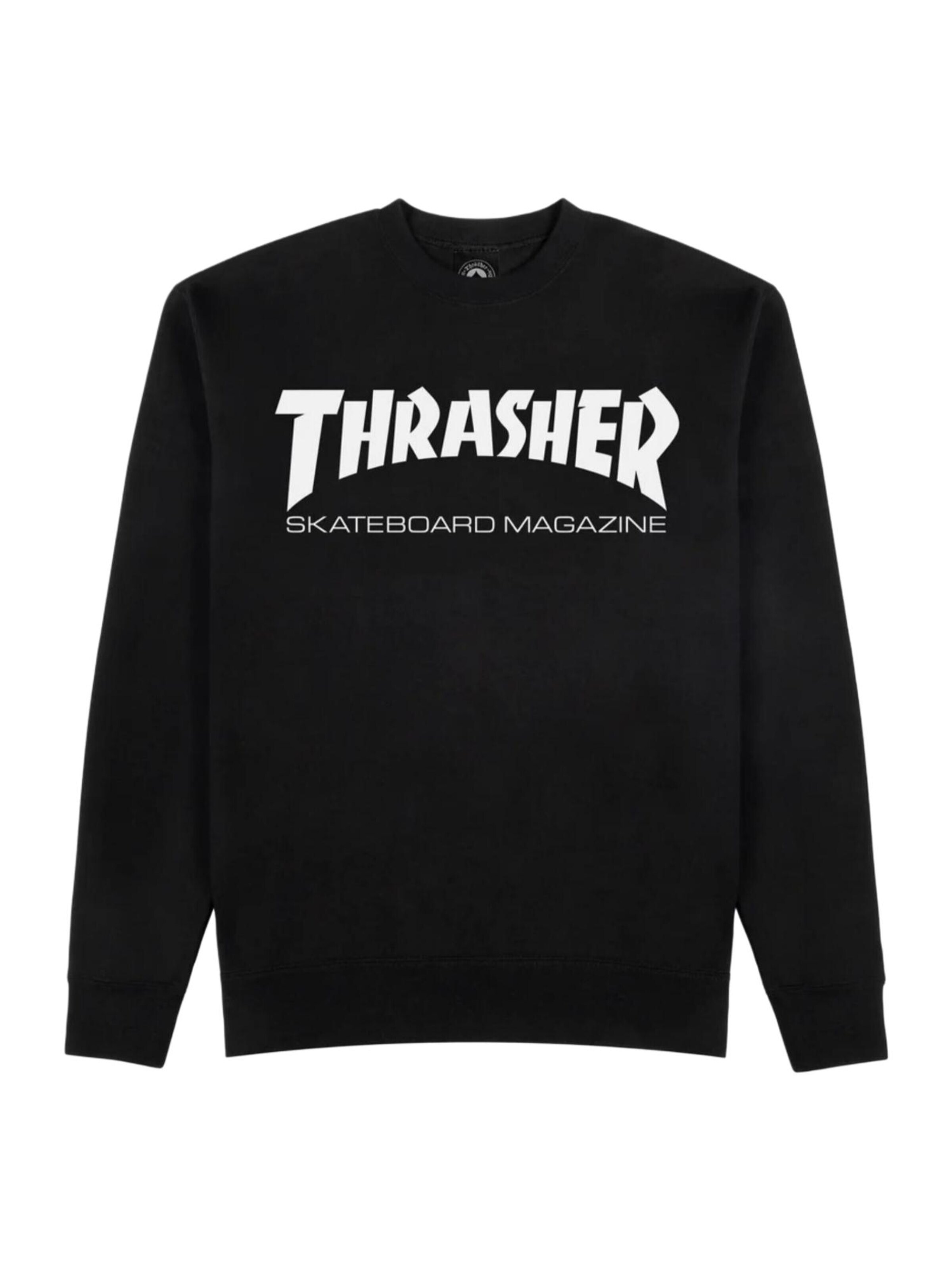 THRASHER Sweatshirt 'SKATE MAG' in Zwart: voorkant