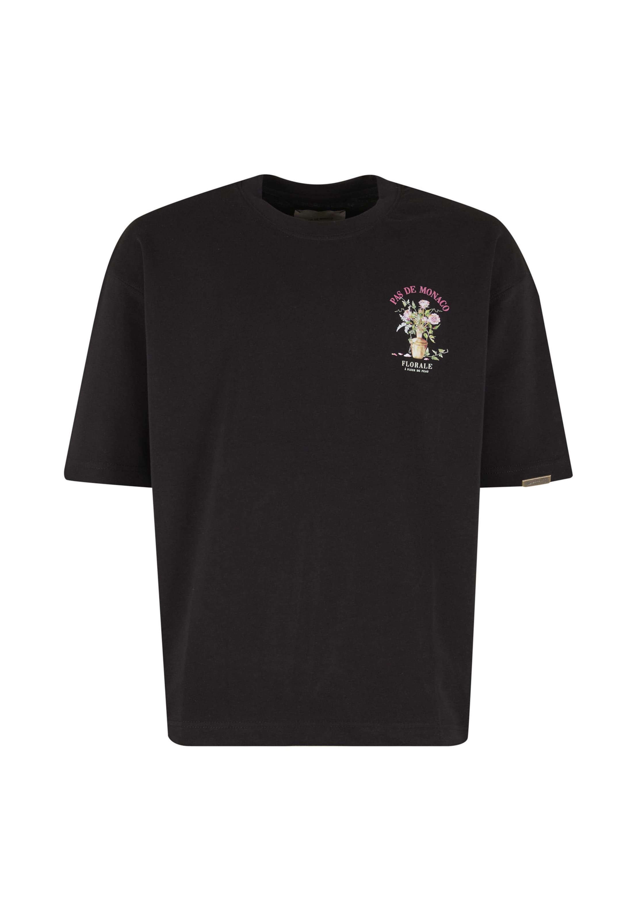 T-Shirt 'Pot De Vie' Pas De Monaco en noir : devant