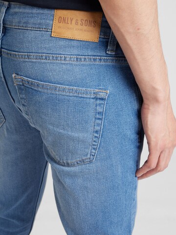 Only & Sons Slimfit Jeans 'ONSWARP' i blå