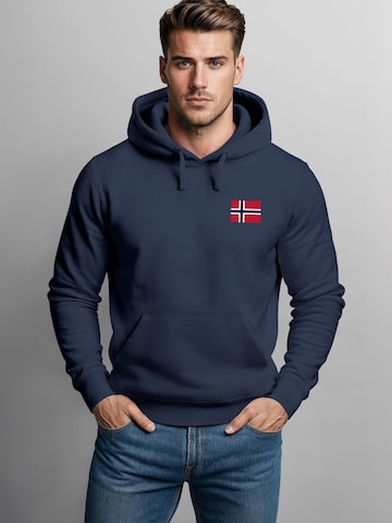 Neverless Sweatshirt 'Norwegen' in Blue