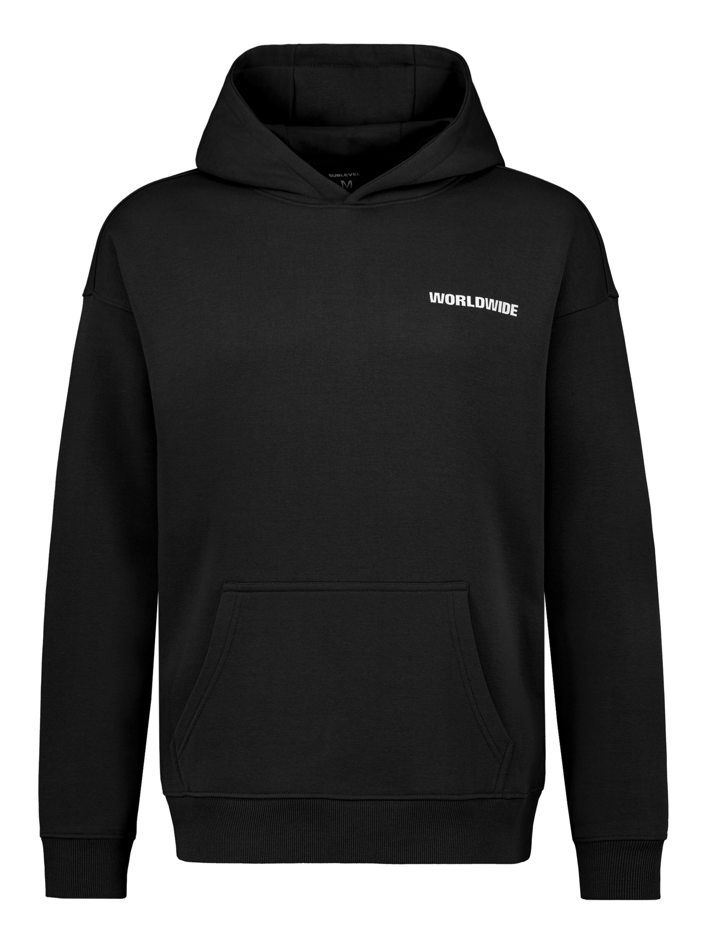 Sublevel Sweatshirt 'Worldwide' in Zwart: voorkant