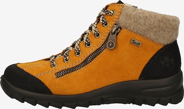 Rieker Lace-Up Ankle Boots in Yellow