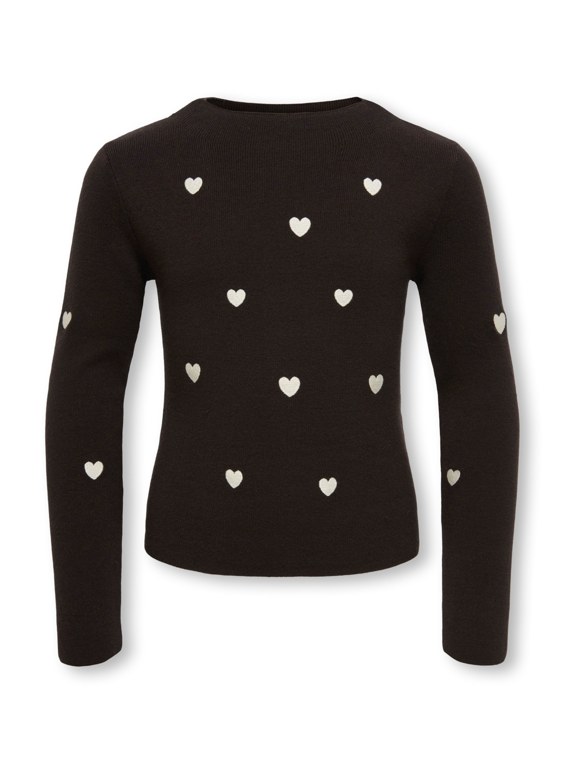 ONLY GIRLS Pullover 'KOGHEARTS' in Braun: Vorderseite