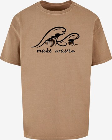 T-Shirt 'Summer - Make waves' Merchcode en beige : devant