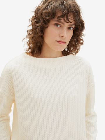 TOM TAILOR Sweatshirt in Beige