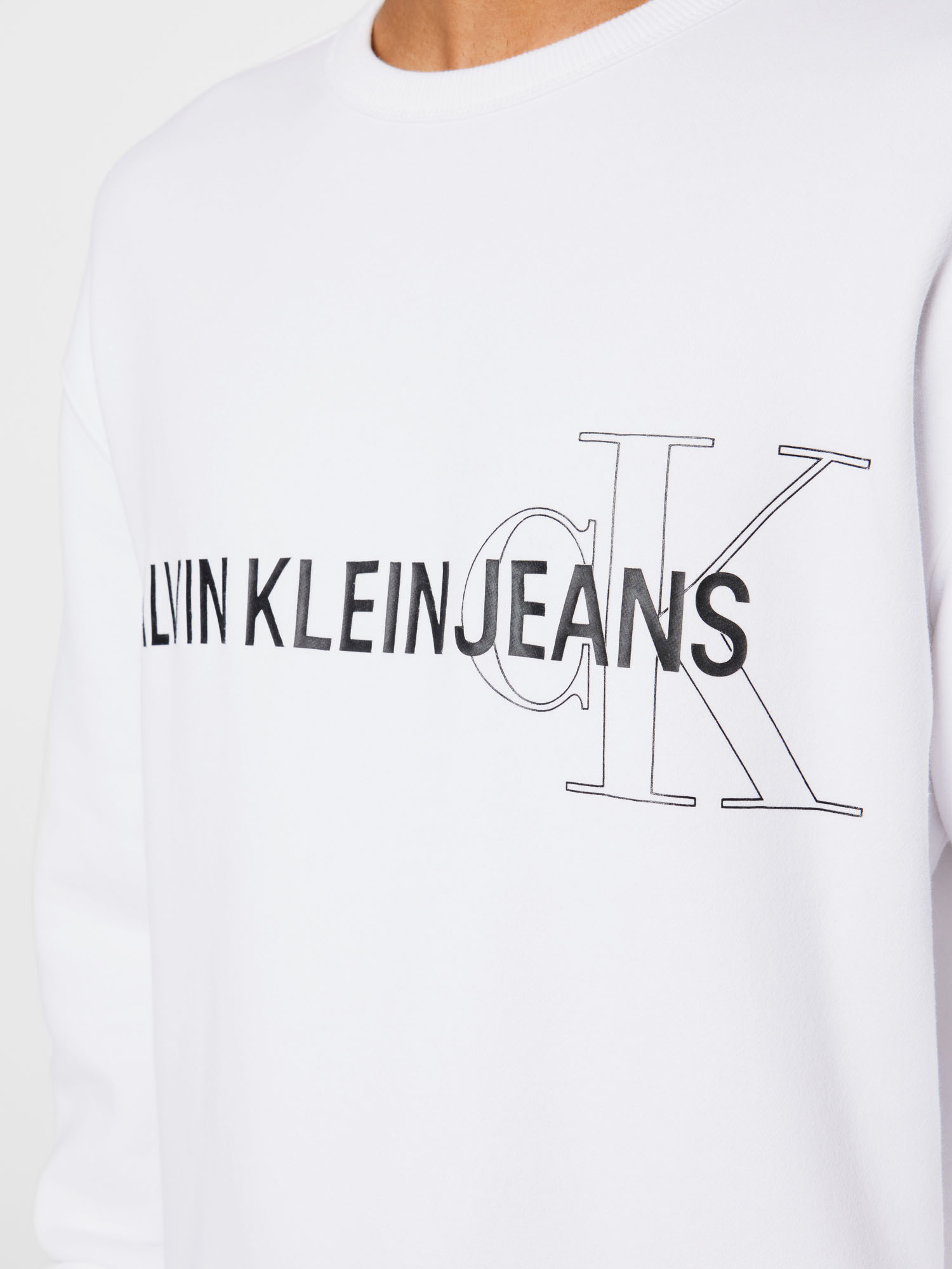 Più sostenibile Abbigliamento Calvin Klein Jeans Felpa in Bianco 