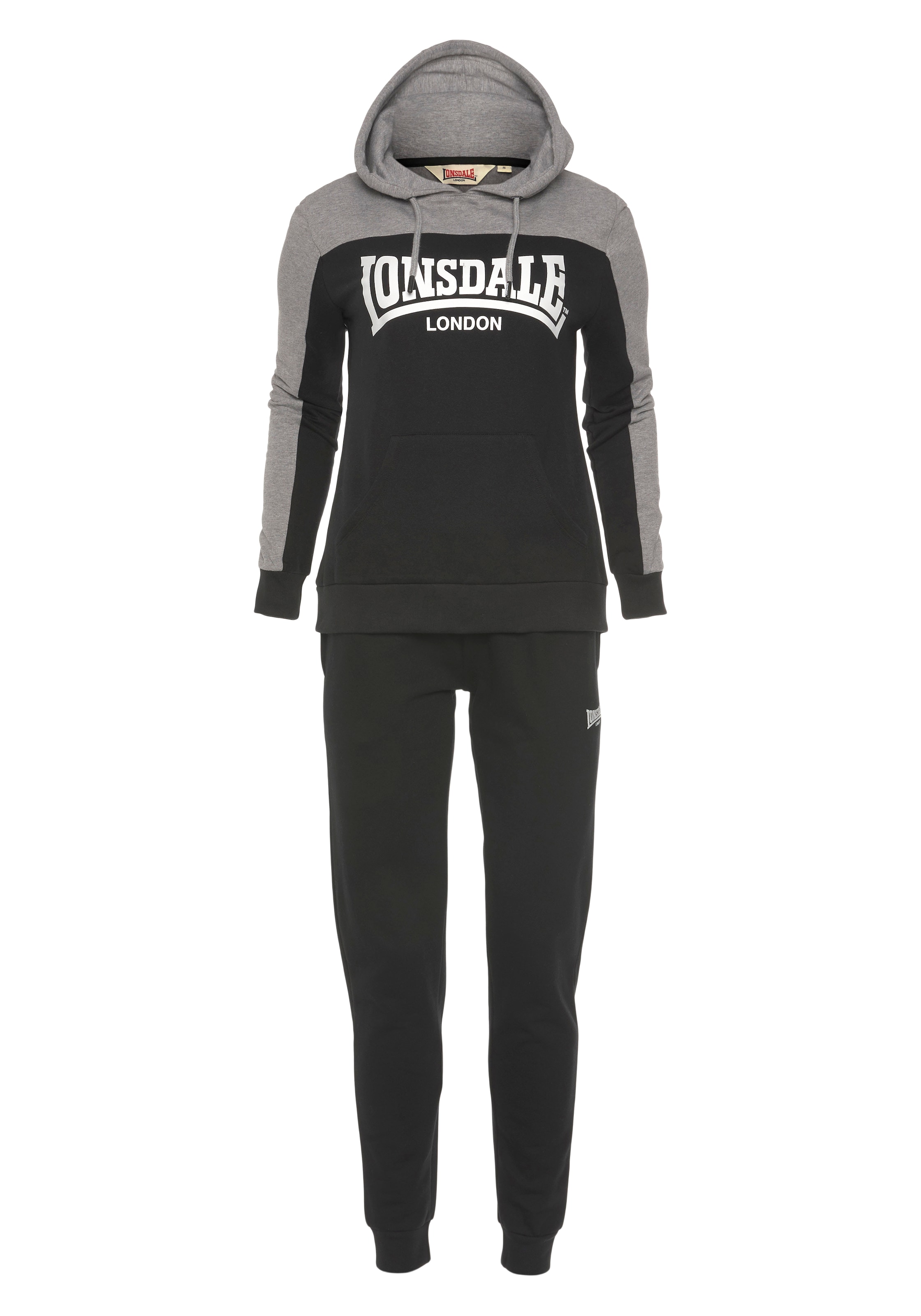 Survêtement LONSDALE en noir : devant
