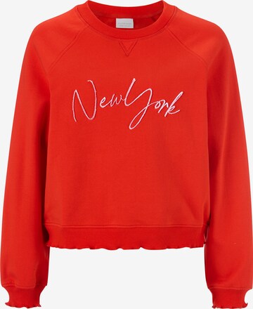 Sweat-shirt Rich & Royal en rouge : devant