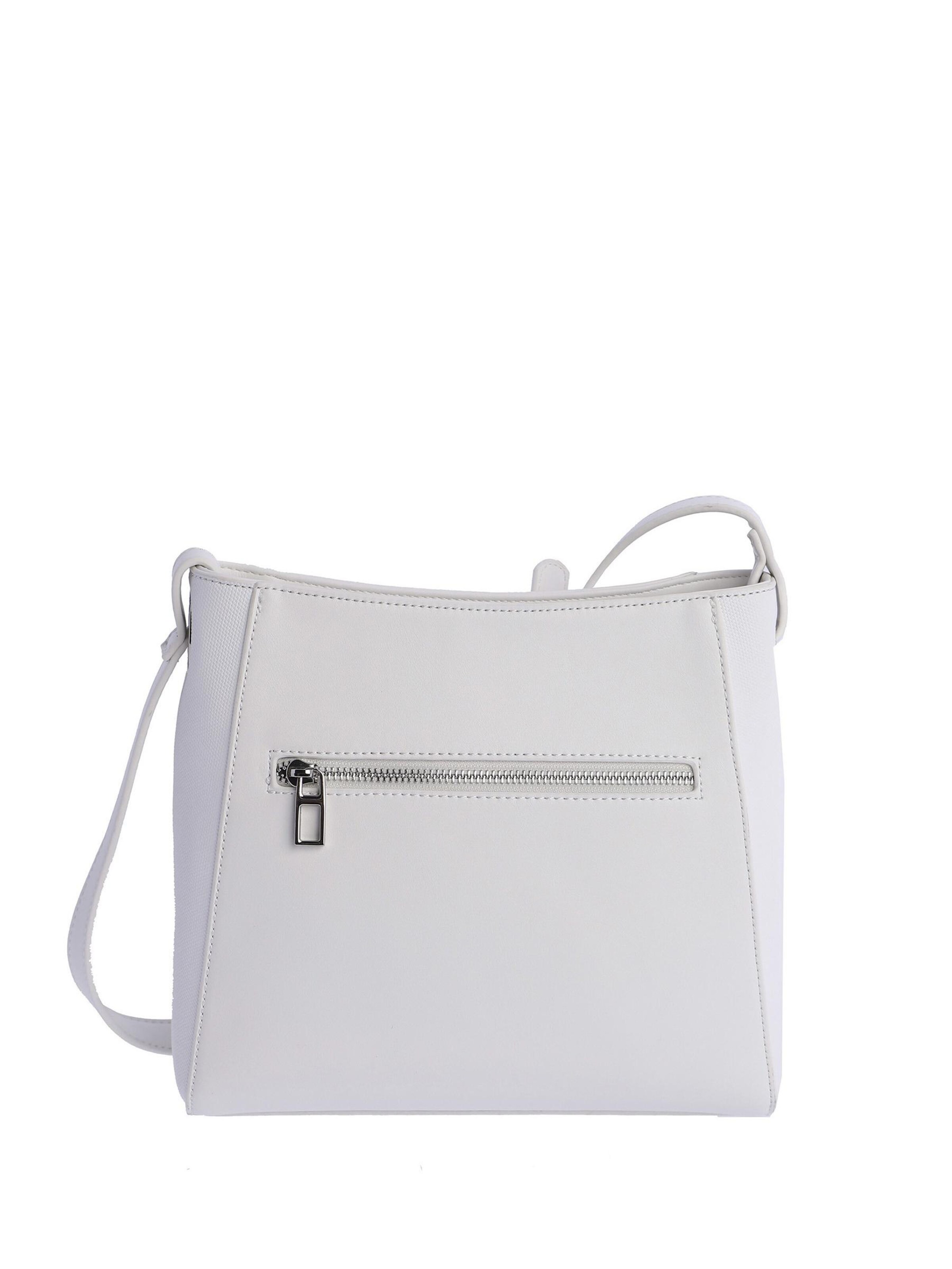 Don Algodon - Bolso de hombro 'Bolso bandolera para mujer DON ALGODON Mesalina de piel sintética con cremallera' en blanco