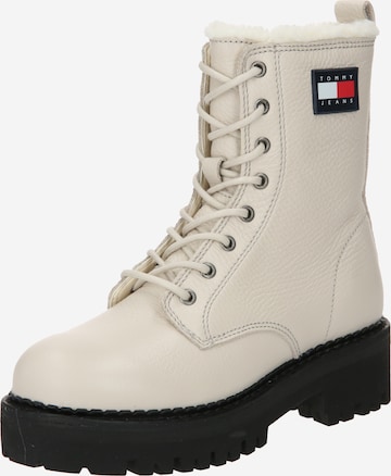 Tommy Jeans Schnürstiefelette in Beige: predná strana