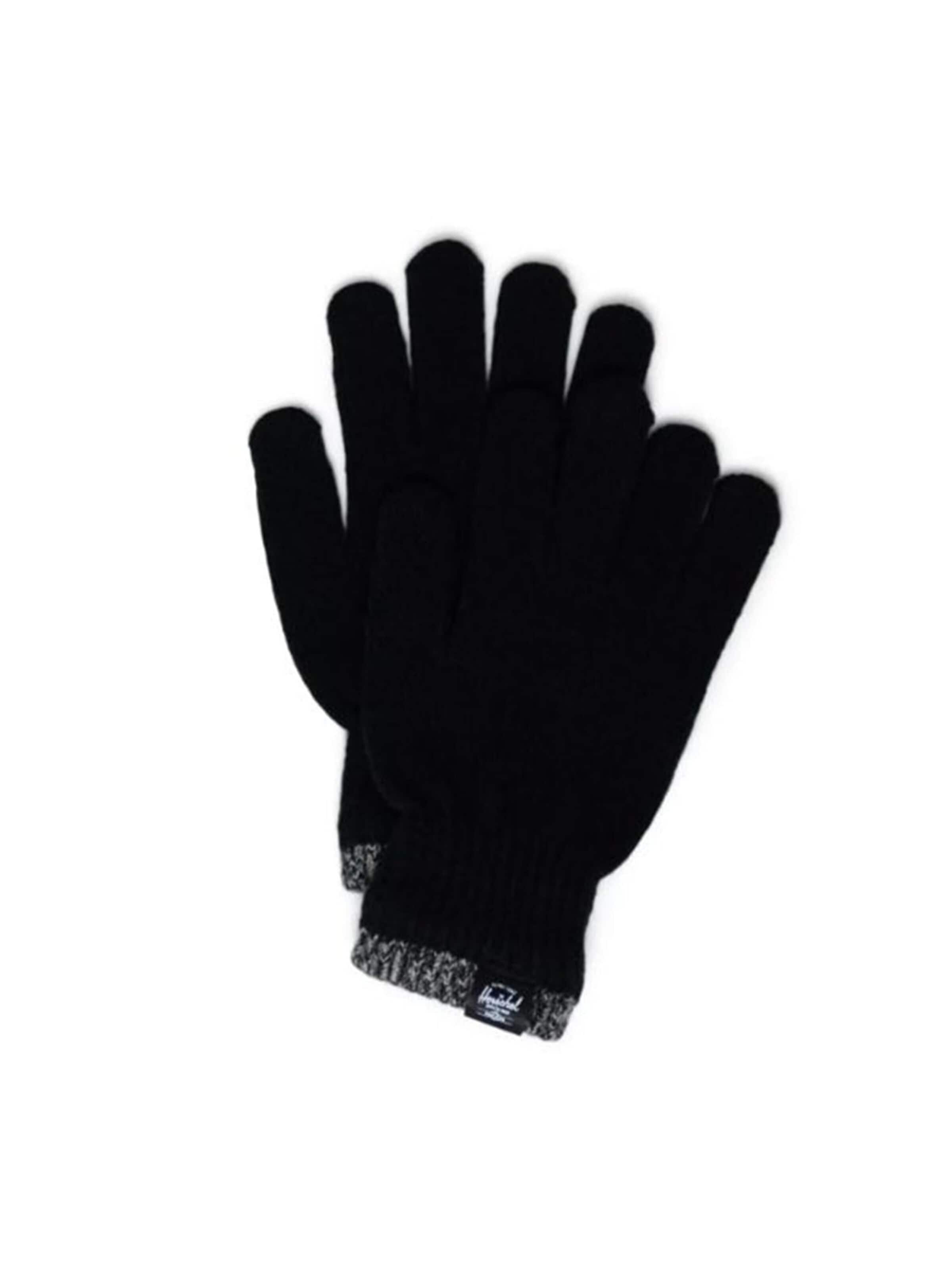 Gants 'Elmer Gloves Stripe Black' Herschel en noir : devant