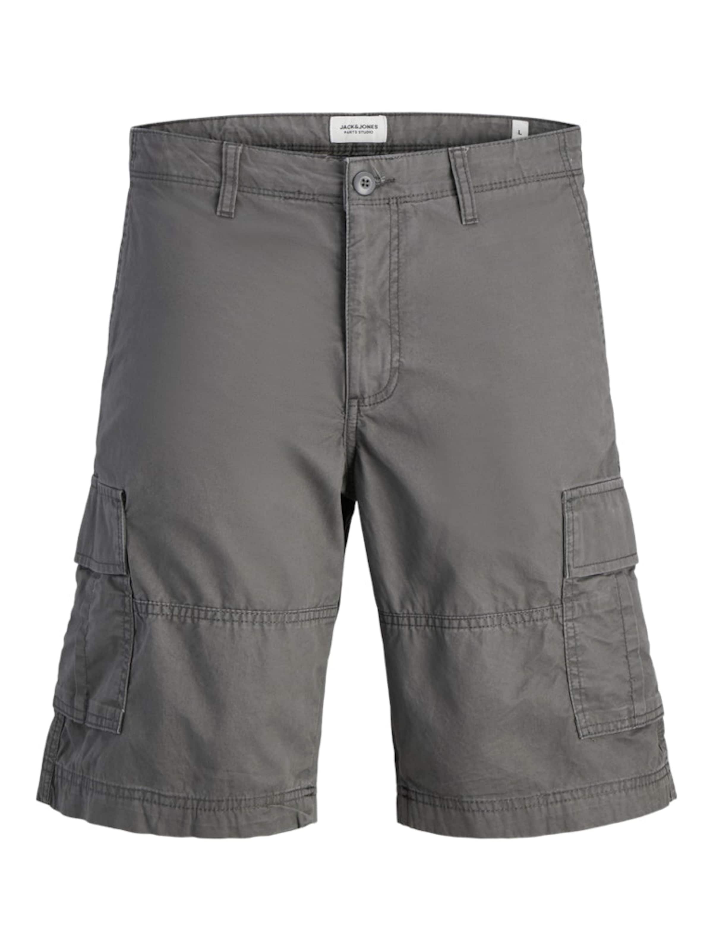 JACK & JONES - Pantalón cargo 'COLE MATEO' en gris: frente
