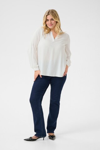 KAFFE CURVE - Blusa 'KCMolly' em branco