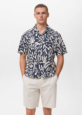 MANGO MAN Regular fit Button Up Shirt 'Oak-H' in Blue: front