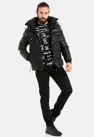 CIPO & BAXX Steppjacke in Schwarz