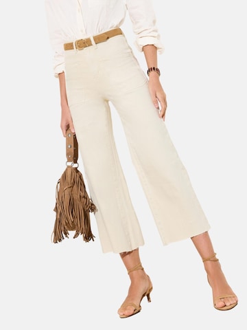 Friends Like TheseBootcut/trapezice Traperice - bež boja: prednji dio