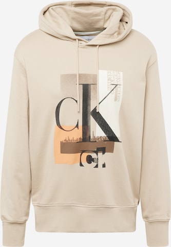 Calvin Klein Jeans - Sudadera en beige: frente