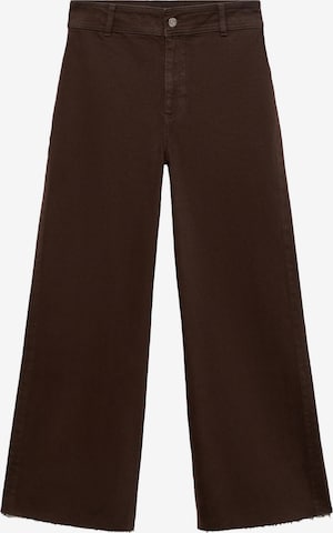 MANGOWide Leg/ Široke nogavice Traperice 'CATHERIN' - smeđa boja: prednji dio
