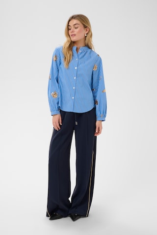 SAINT TROPEZ Wide leg Broek 'SueSZ' in Blauw