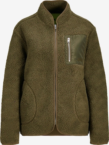 JJXX Fleece jas 'Julie' in Groen: voorkant