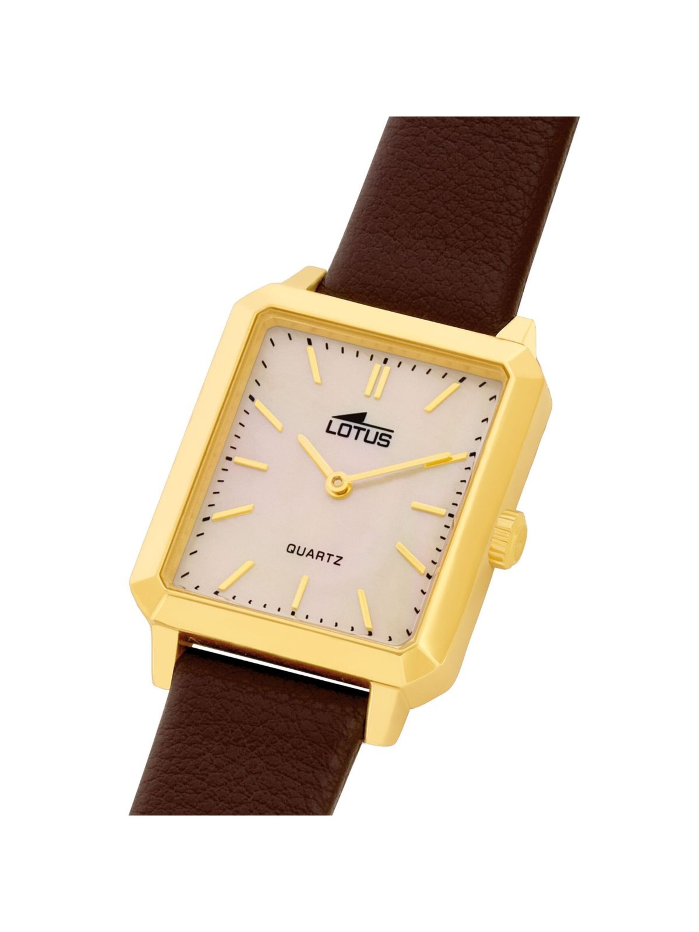 Montre à affichage analogique Lotus en marron