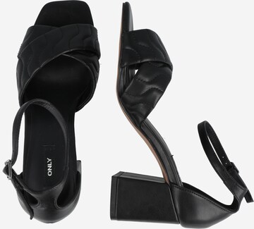 ONLY Sandalen met riem 'Amanda' in Zwart