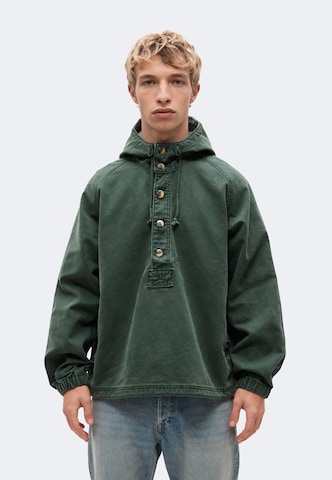 Geacă de primăvară-toamnă de la Abercrombie & Fitch pe verde: față