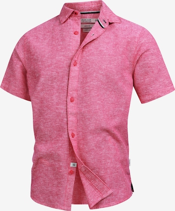 INDICODE JEANS Regular Fit Hemd ' Lino ' in Pink: Vorderseite