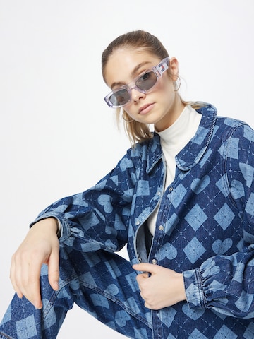 Monki Between-season jacket in Blue