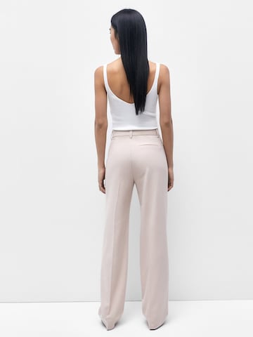 Wide Leg Pantalon à plis Pull&Bear en rose