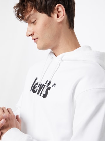 LEVI'S ® Regular Fit Collegepaita 'Relaxed Graphic Hoodie' värissä valkoinen