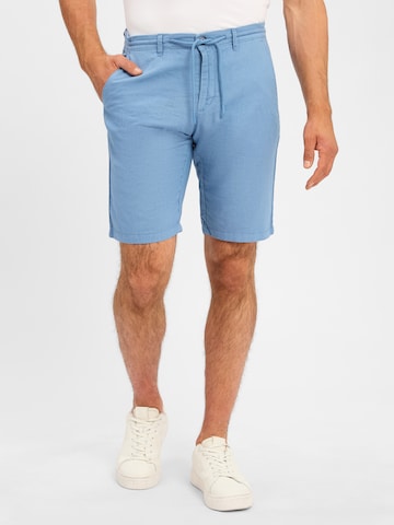 Nils Sundström Regular Pants 'Matt' in Blue: front