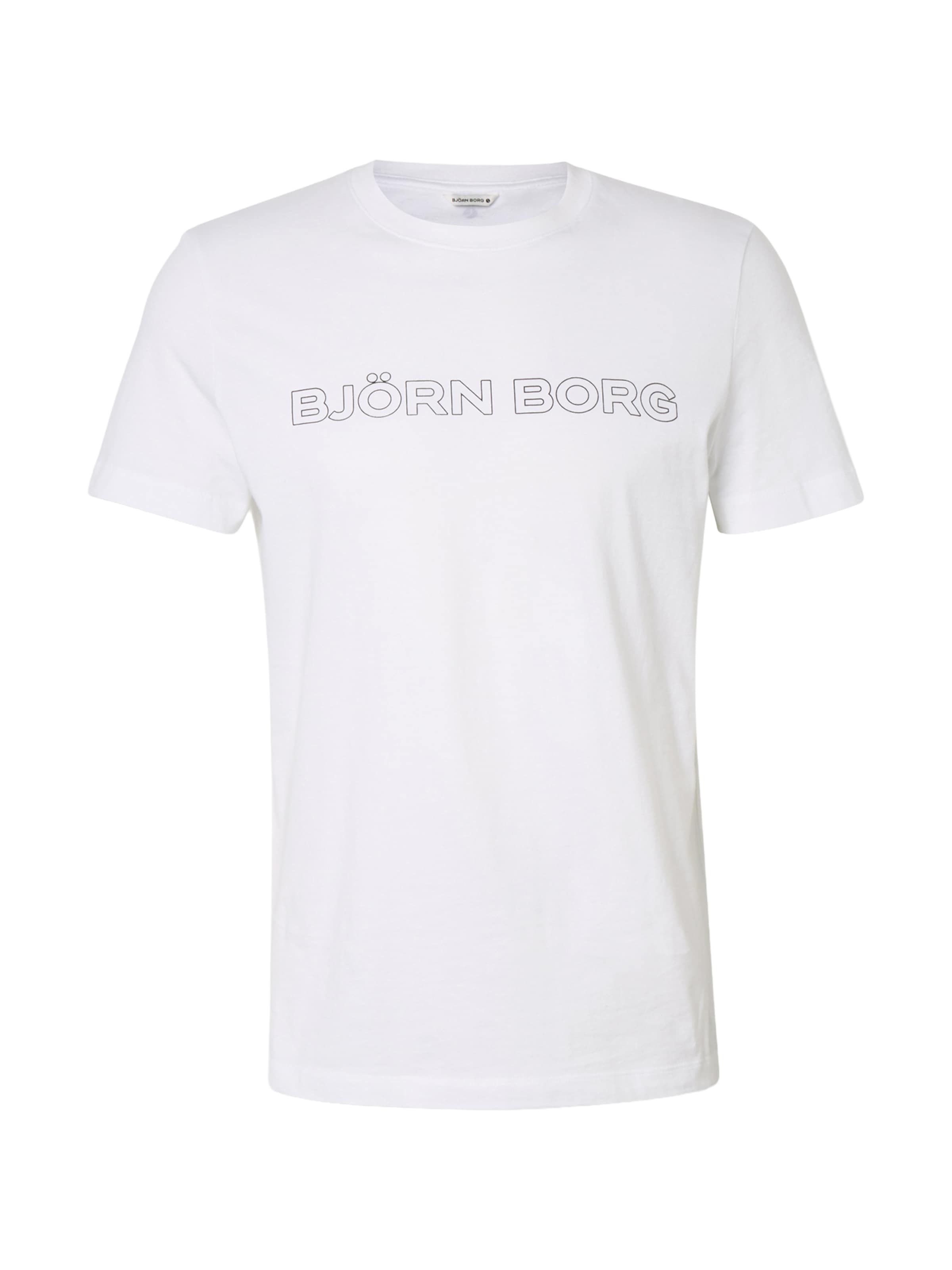 BJÖRN BORG Funktionsshirt 'BORG ESSENTIAL 3' in Weiß: Vorderseite