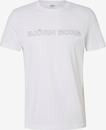 BJÖRN BORG Funktionsshirt 'BORG ESSENTIAL 3' in Weiß: Vorderseite