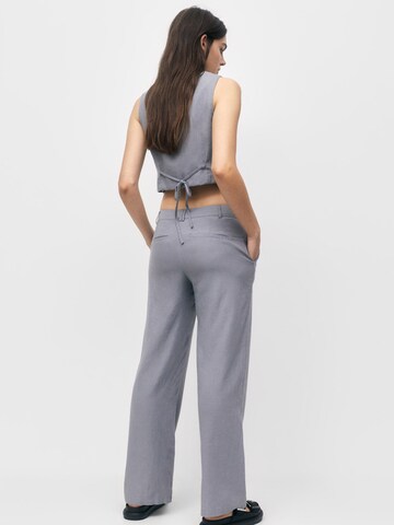 Loosefit Pantalon à plis Pull&Bear en gris