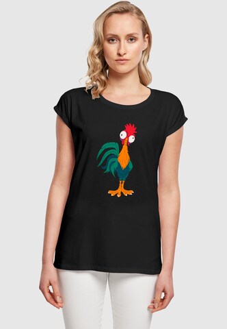 ABSOLUTE CULT Shirt 'Moana - Hei Hei' in Black: front