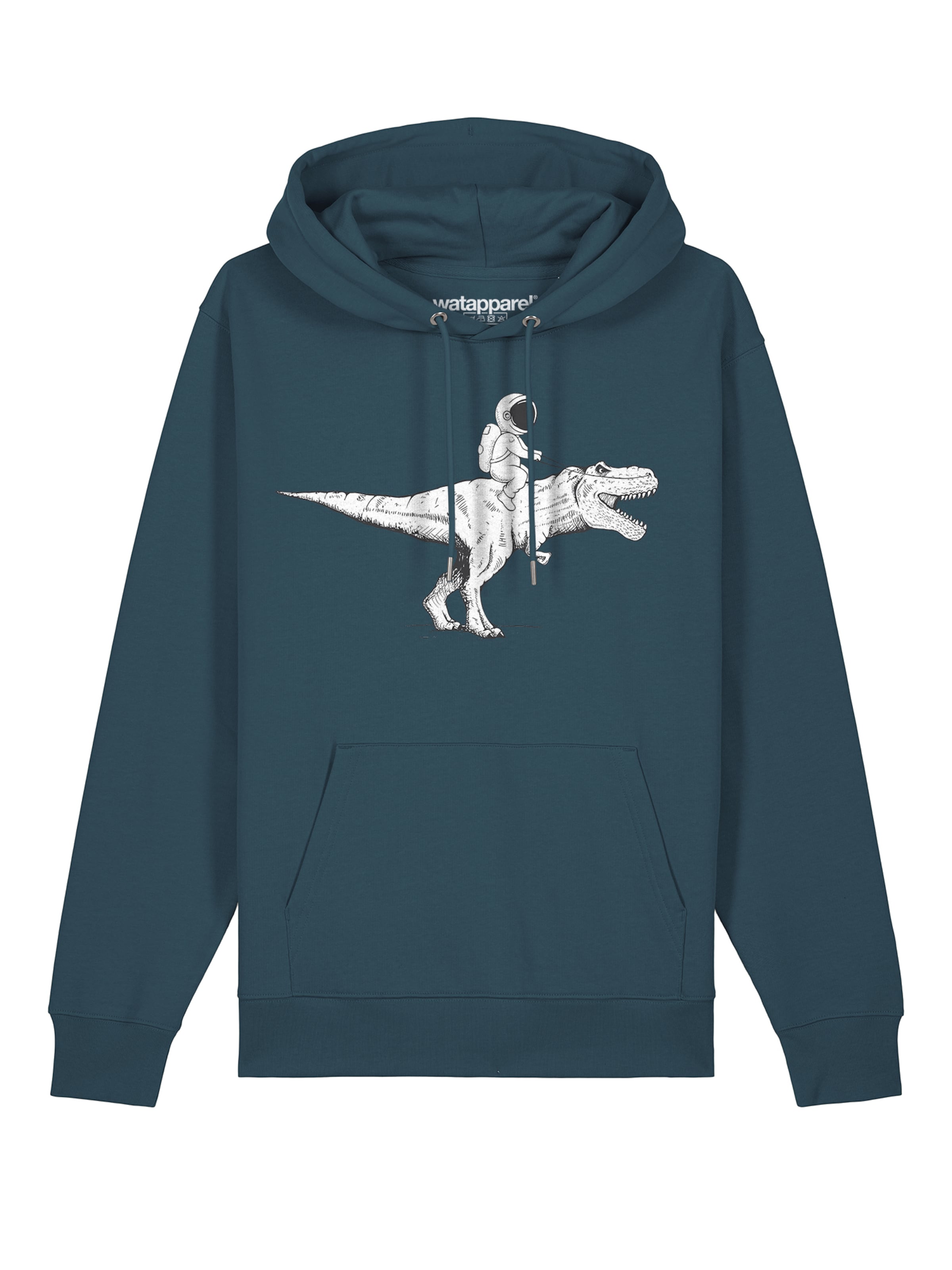 Sweat-shirt ' Astronaut on T-Rex ' Watapparel en bleu : devant
