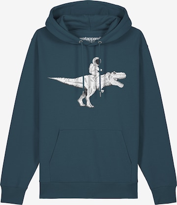 Sweat-shirt ' Astronaut on T-Rex ' Watapparel en bleu : devant