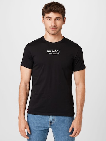 T-Shirt ALPHA INDUSTRIES en noir : devant