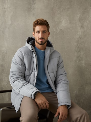 ABOUT YOU x Kevin Trapp Winter Jacket 'Albert' in Grey