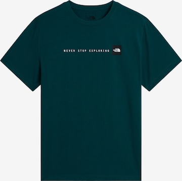 THE NORTH FACE Футболка 'NEVER STOP EXPLORING' в Зеленый: спереди