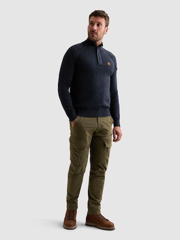 PME Legend Sweter 'Pullover with half-zip and raglan sleeves' w kolorze niebieski