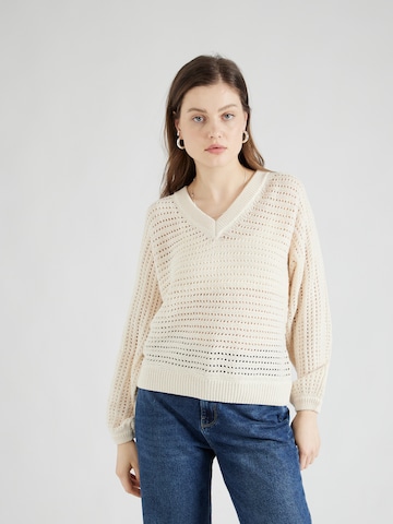 VERO MODA Trui 'FABULOUS' in Beige: voorkant