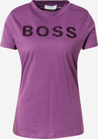 T-shirt BOSS Orange en violet : devant