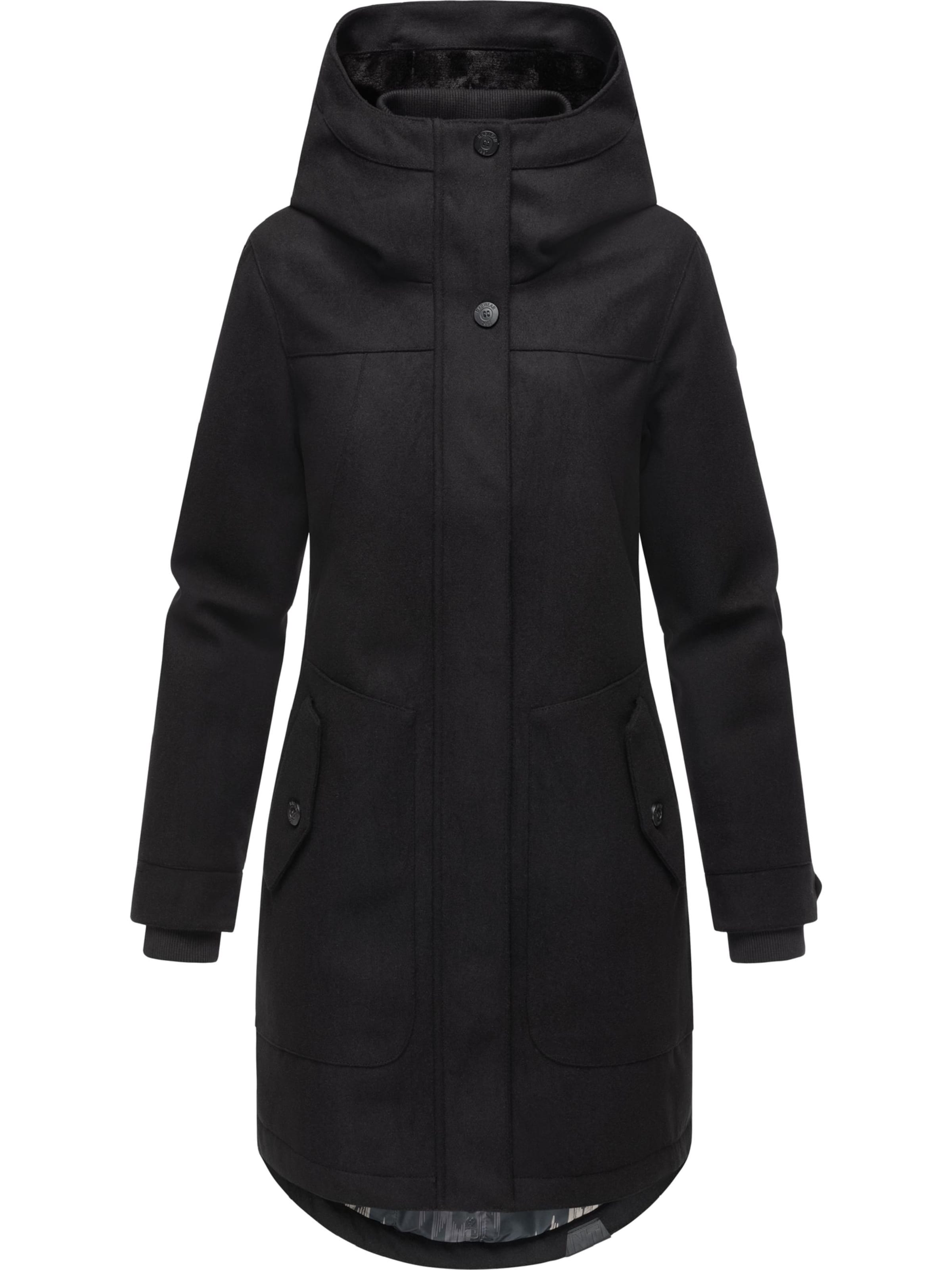 Ragwear Functionele mantel &#x27;Jannisa&#x27; in Zwart: voorkant