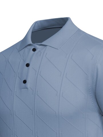 Cizgi Triko Shirt‌ in Blau